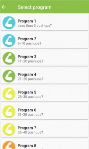 100 Pushups - Screenshot of Programs